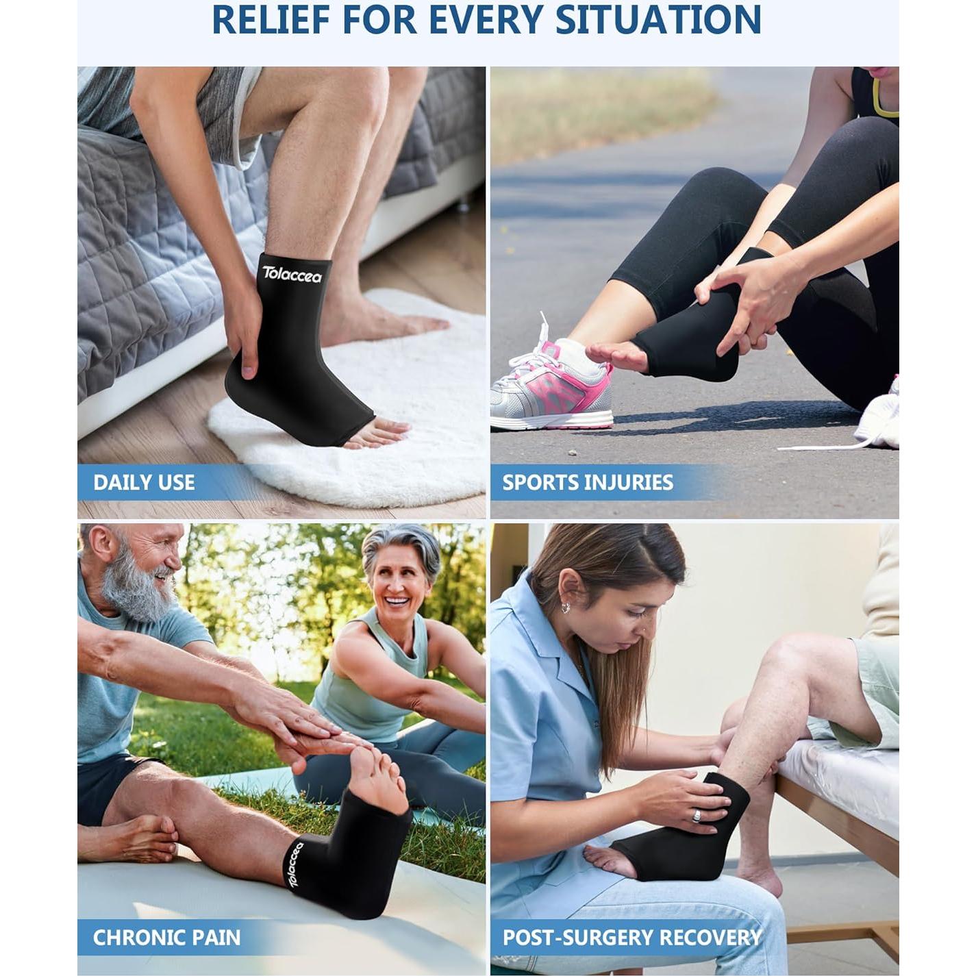 Funda de Hielo para Tobillo y Pie Tolaccea - Terapia Fría y Caliente