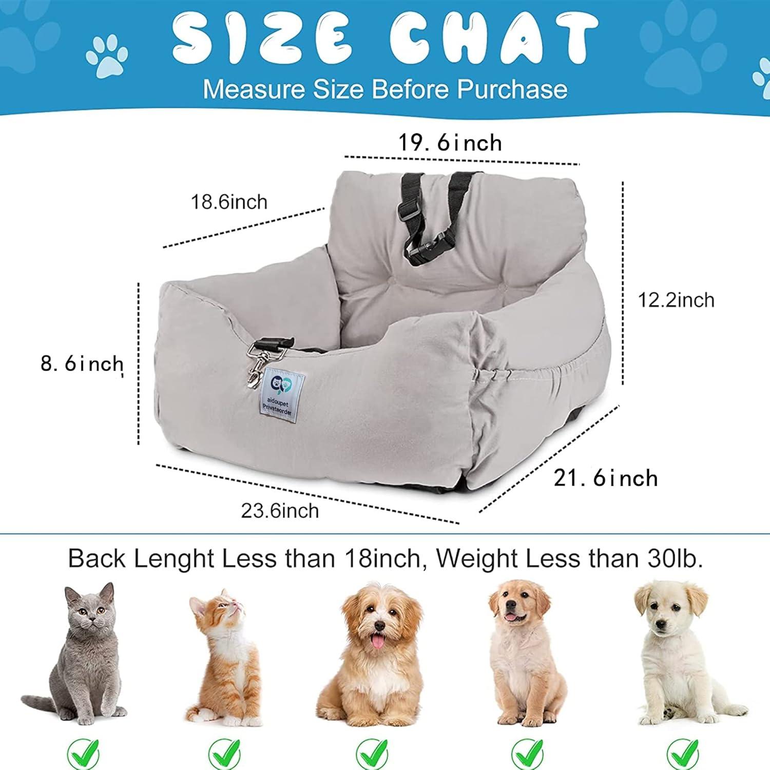 Asiento Elevador para Perros Aidou Azul Medio 60x49.8cm
