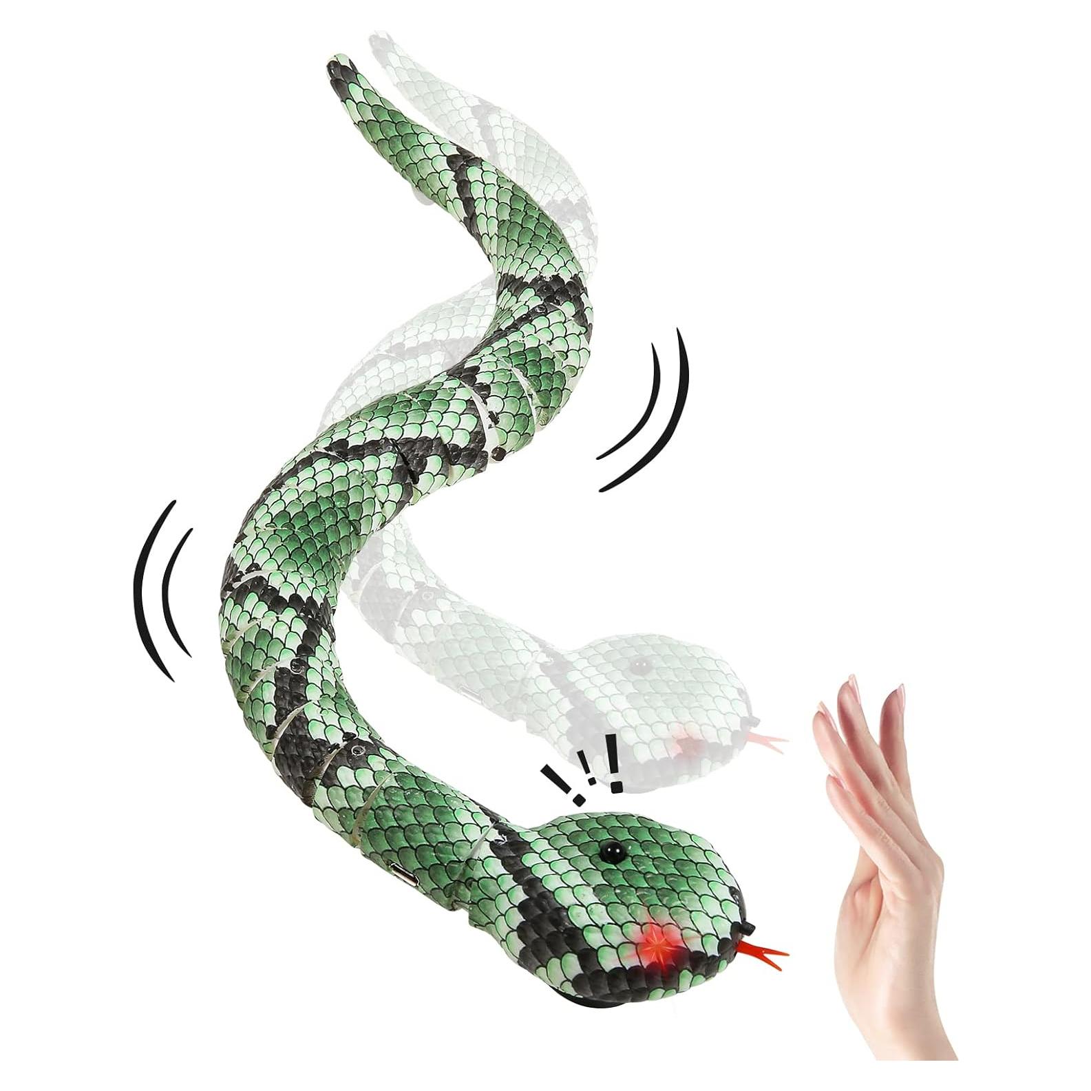 Juguete de Serpiente Eléctrica Interactiva Verde 39 cm