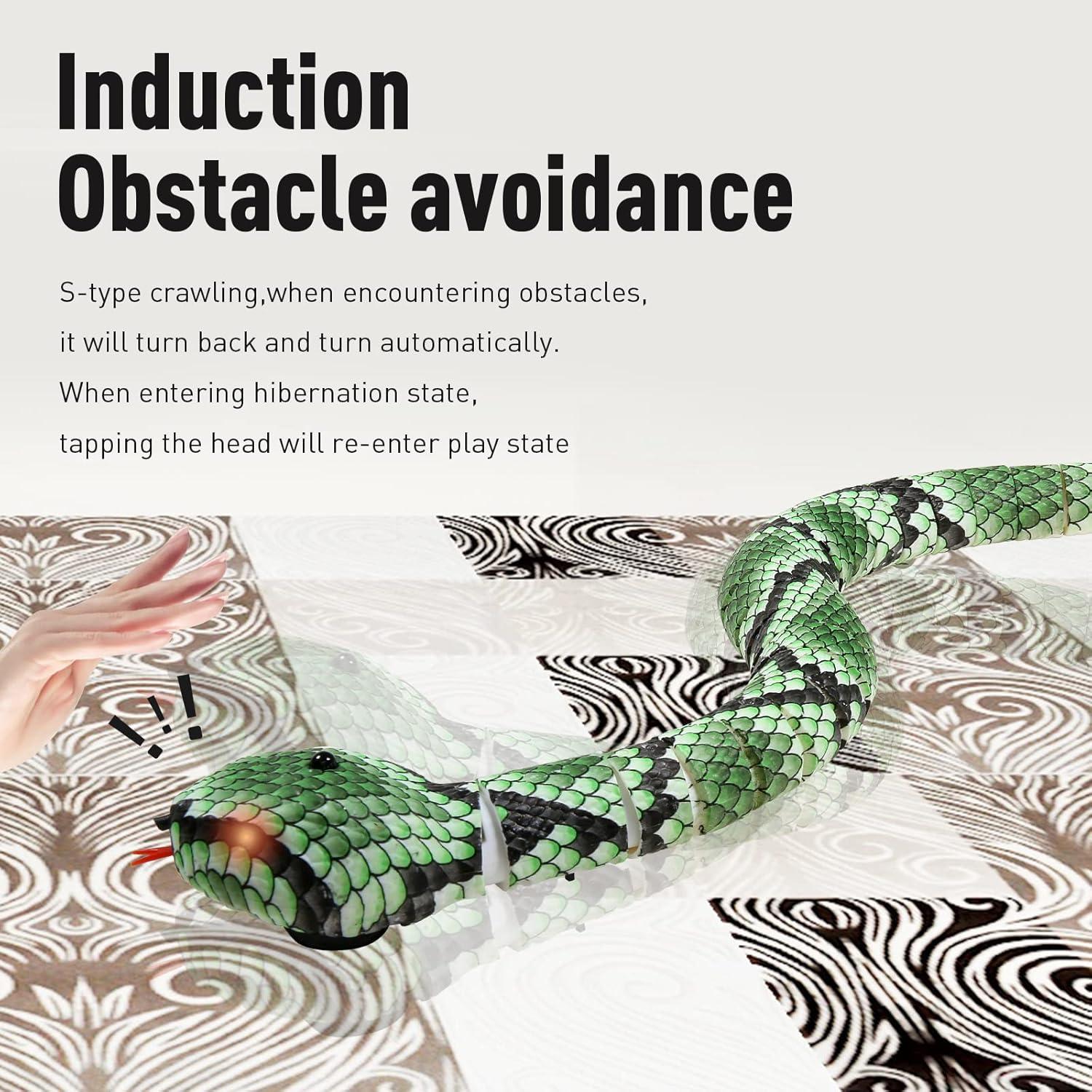 Juguete de Serpiente Eléctrica Interactiva Verde 39 cm