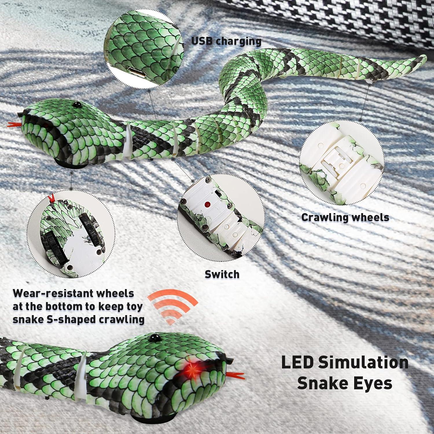 Juguete de Serpiente Eléctrica Interactiva Verde 39 cm