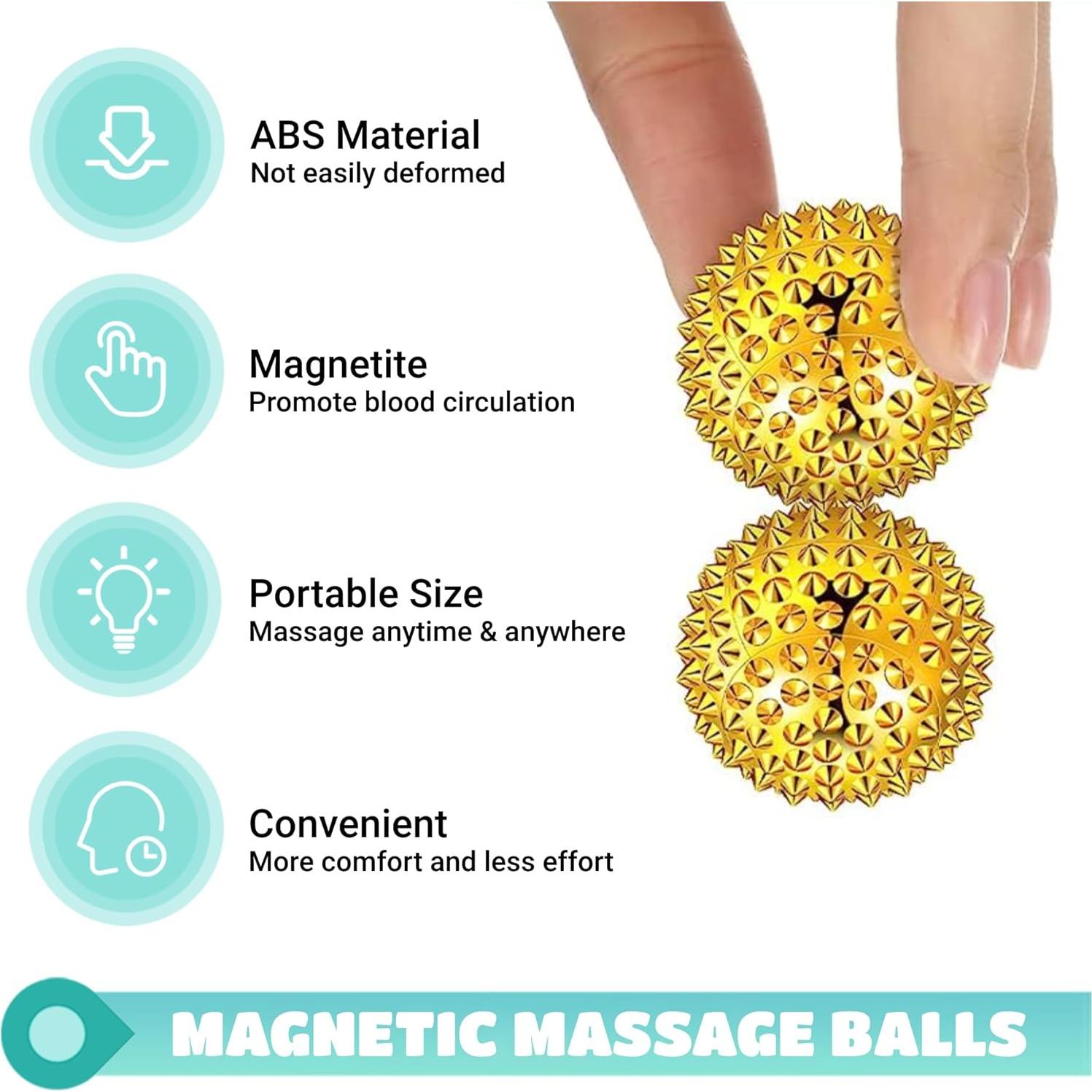 Bolas de Masaje Espinosas GRUNIL 32 mm Doradas - Alivio Estrés