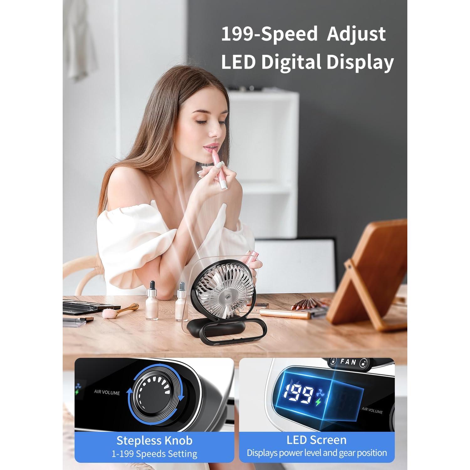 Ventilador de Escritorio Meritpick JF136 Silencioso 199 Velocidades