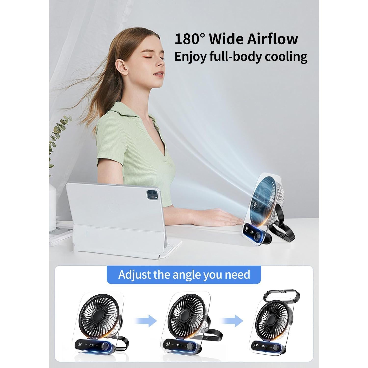 Ventilador de Escritorio Meritpick JF136 Silencioso 199 Velocidades