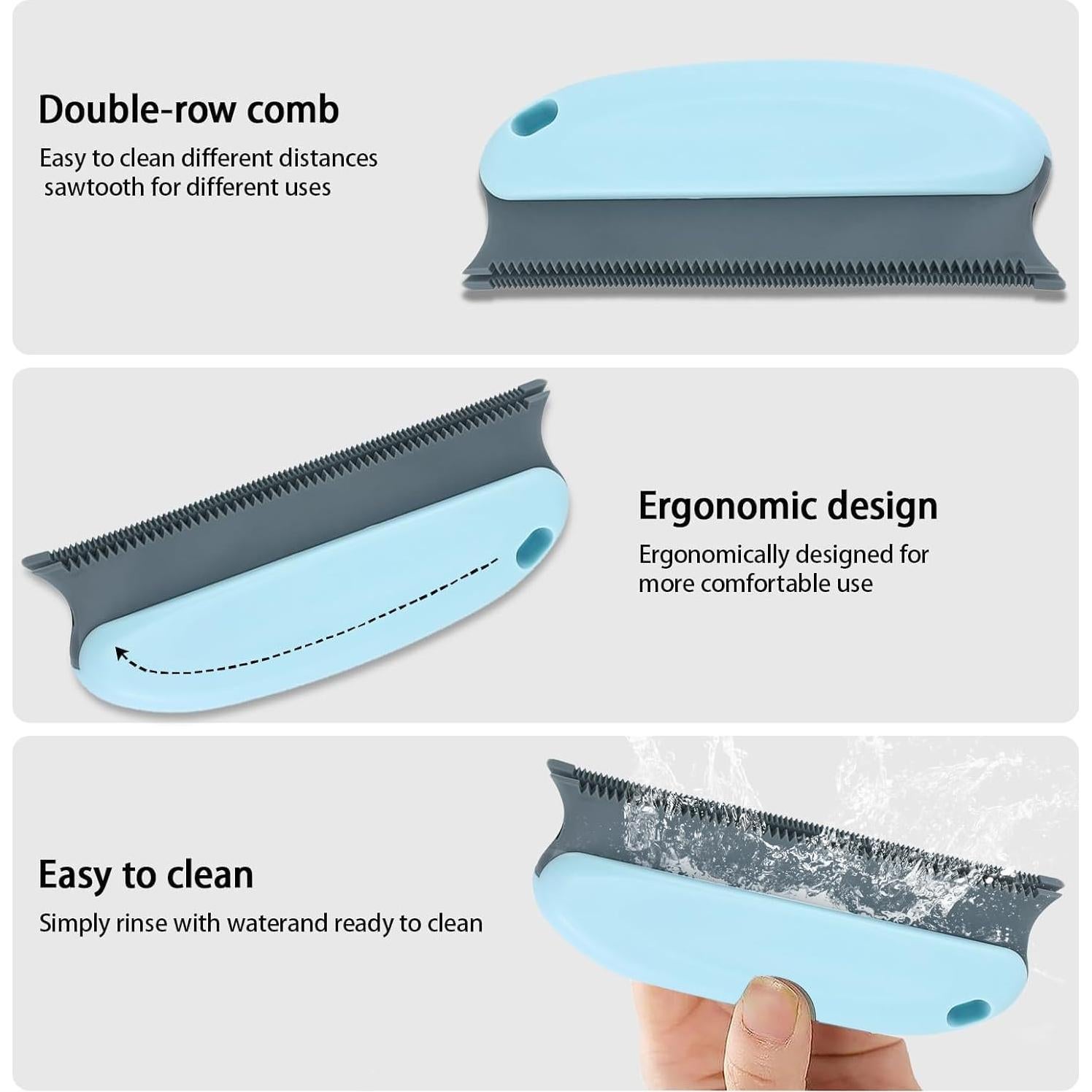 Removedor de Pelo de Mascota ROAKFONK 5 Piezas Portátil