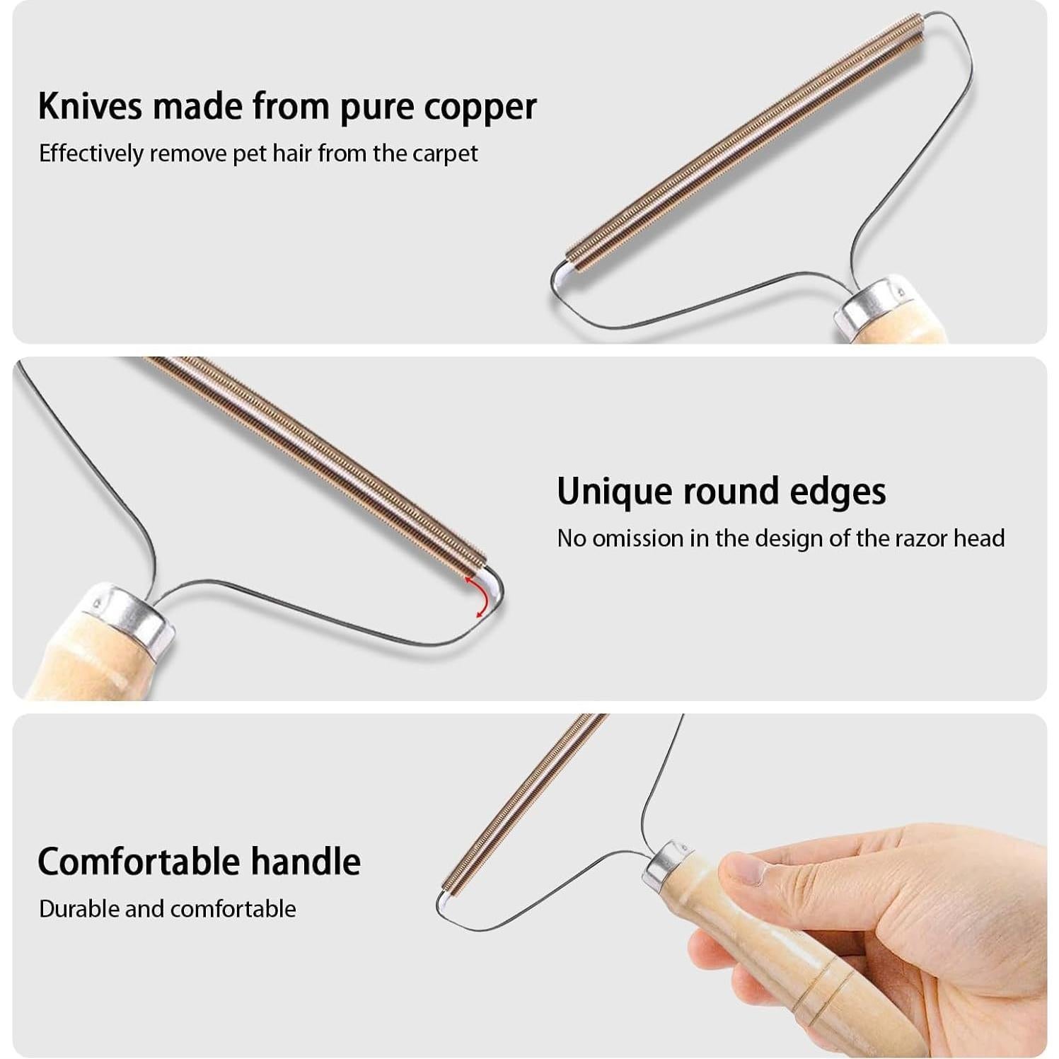 Removedor de Pelo de Mascota ROAKFONK 5 Piezas Portátil