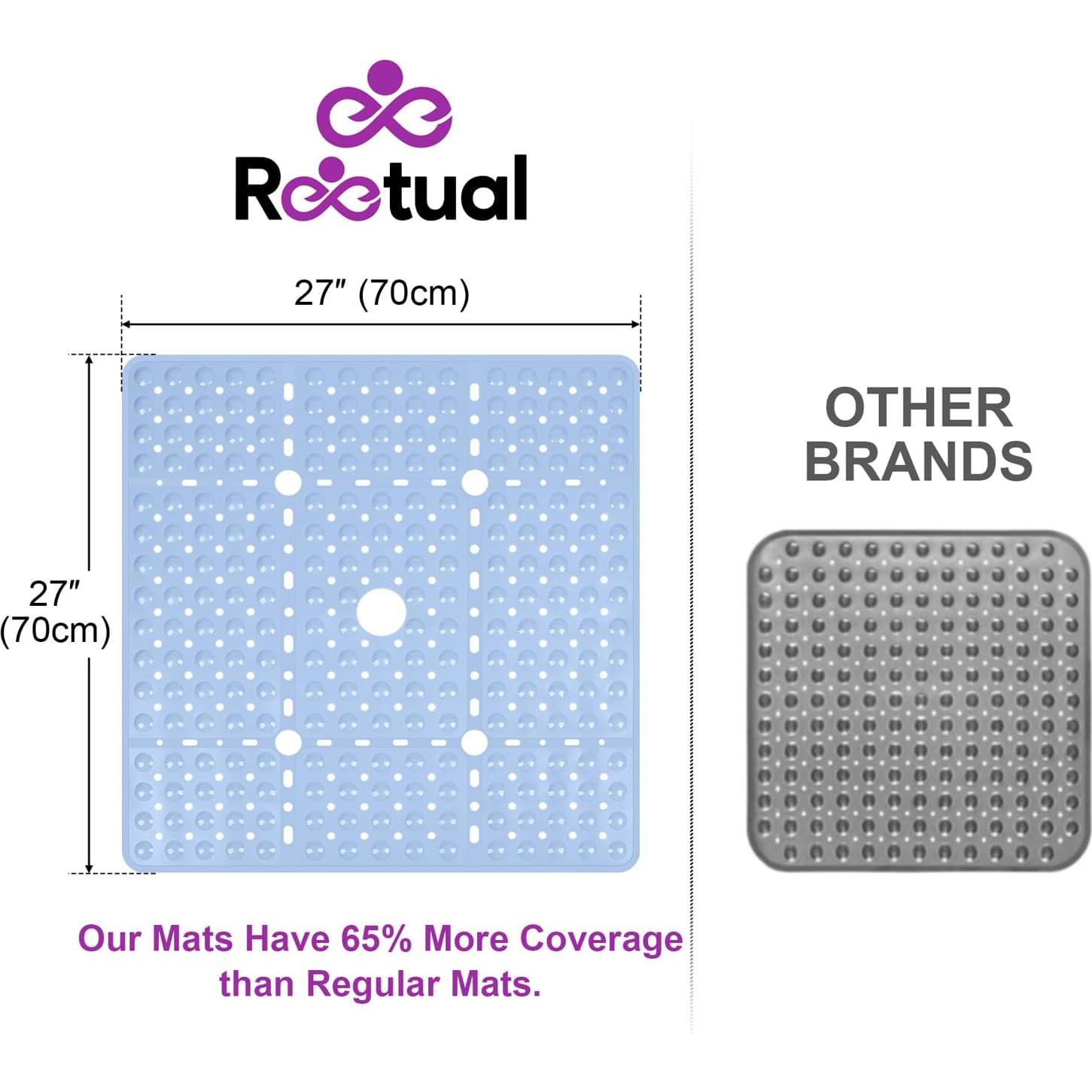 Alfombrilla de Ducha Antideslizante Reetual XL Aqua 68.58x68.58 cm