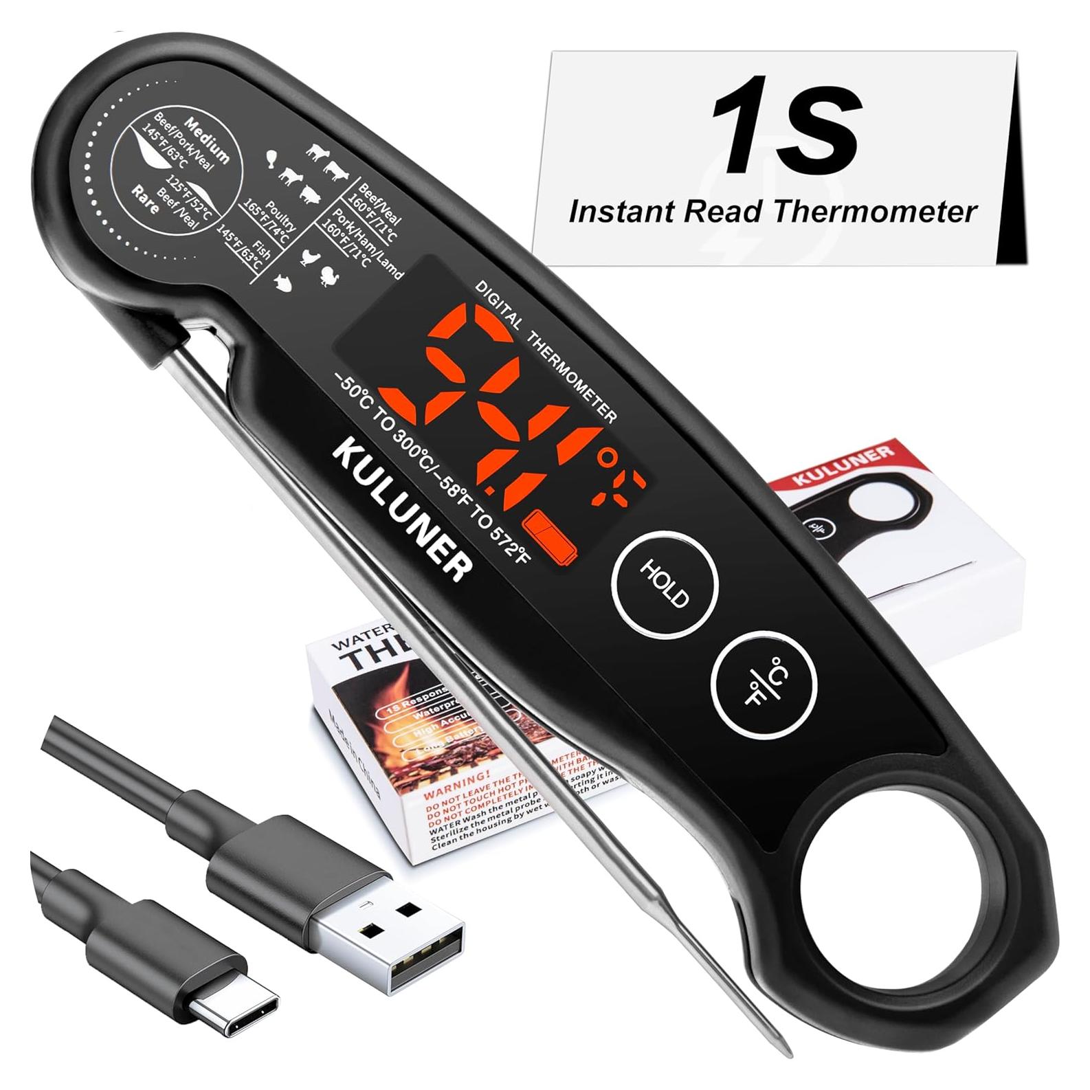 Termómetro de Carne KULUNER GT-98B Rápido y Preciso Negro