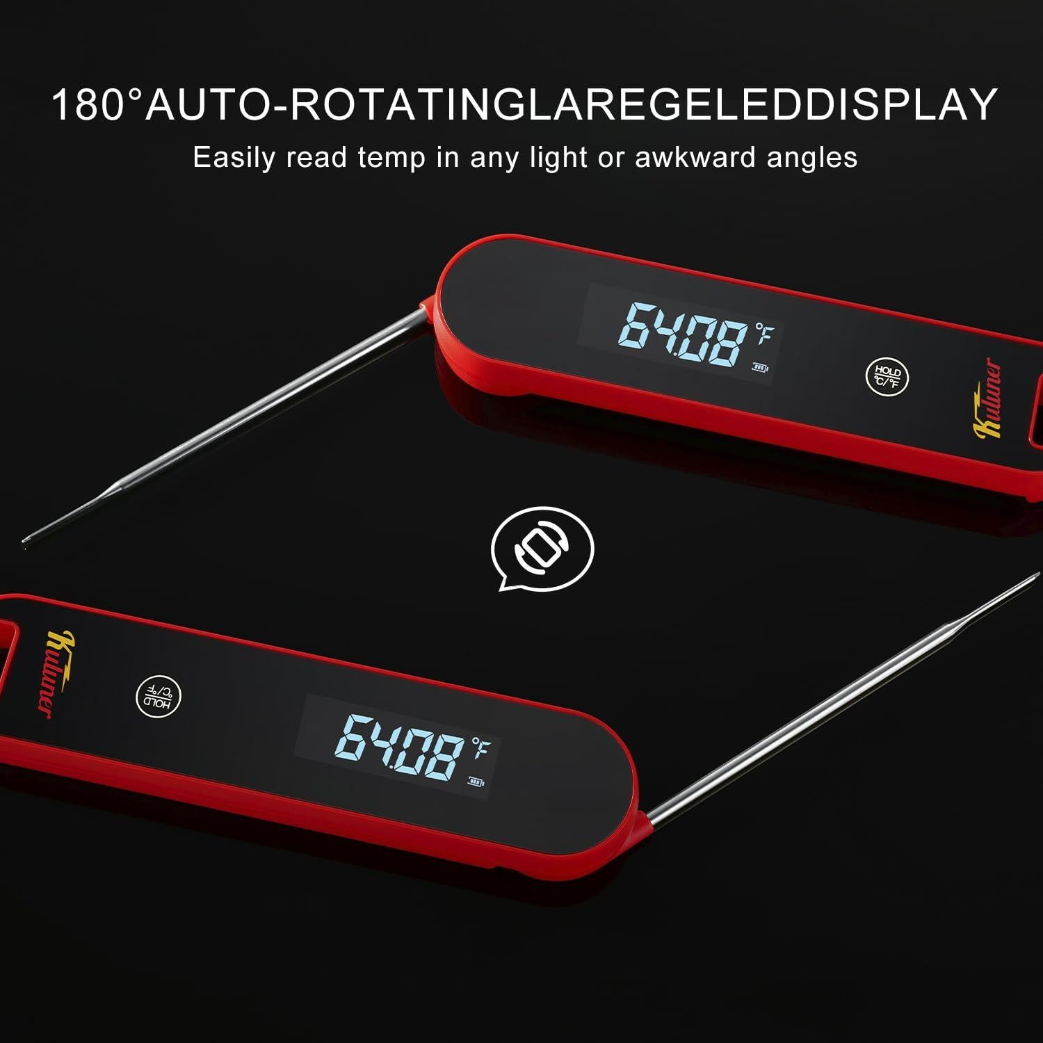 Termómetro Digital KULUNER DT999 para Carne IP67 Rojo