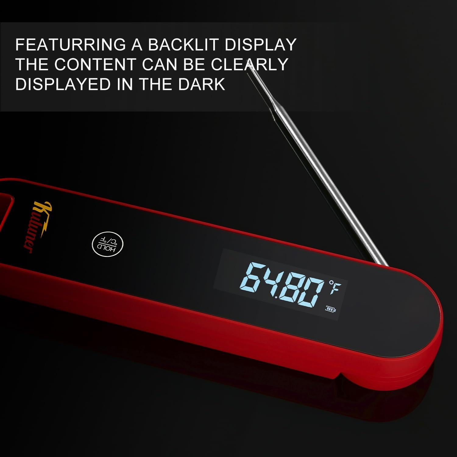 Termómetro Digital KULUNER DT999 para Carne IP67 Rojo