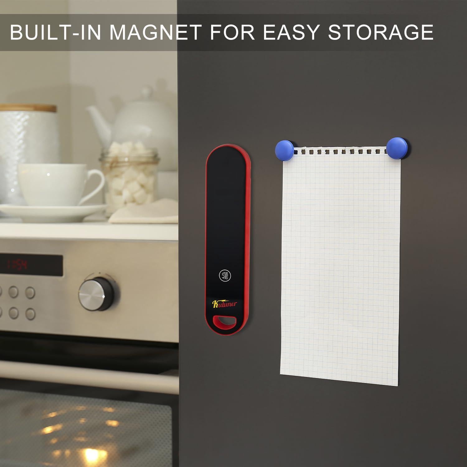 Termómetro Digital KULUNER DT999 para Carne IP67 Rojo