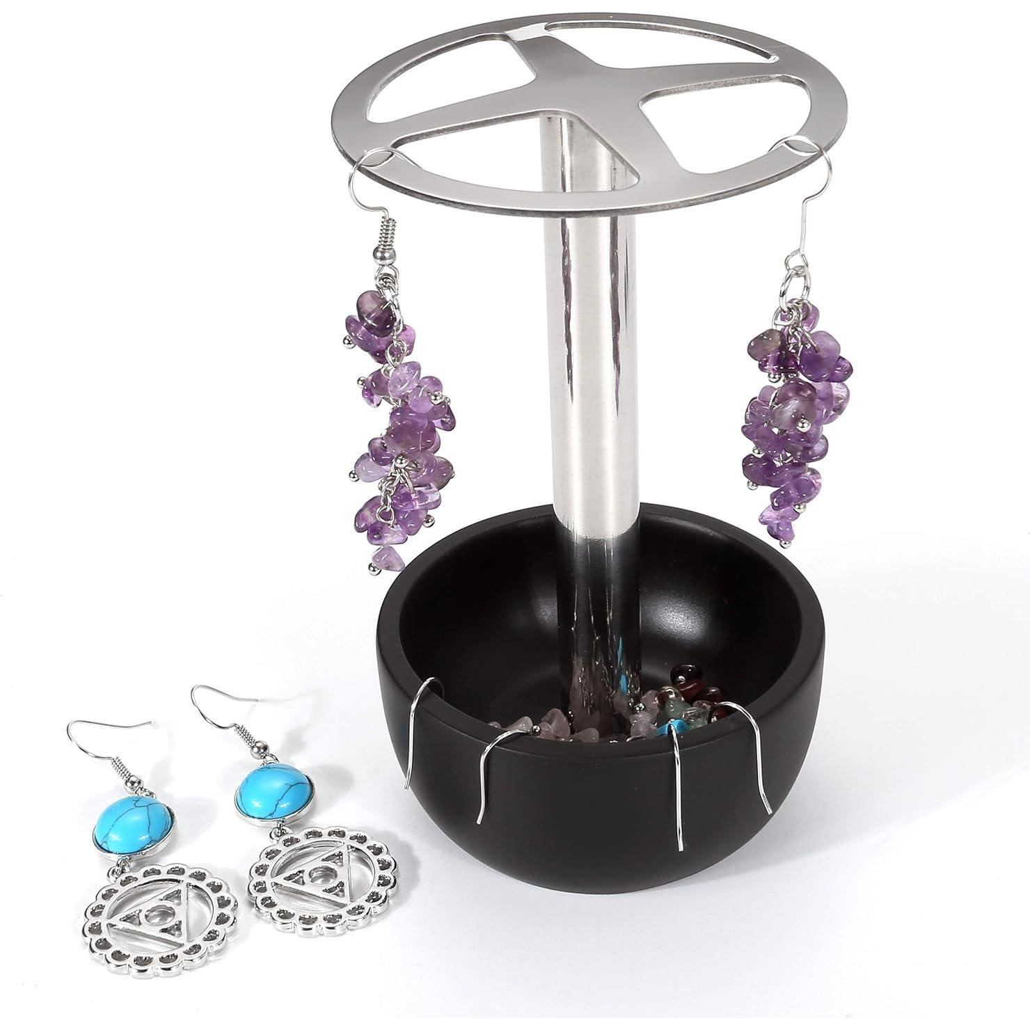 Soporte organizador de cepillos de dientes CozyCabin acero inoxidable negro