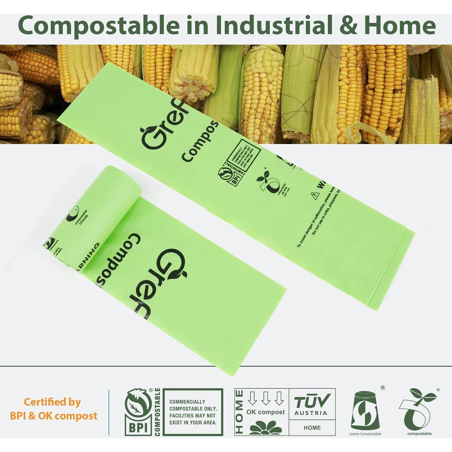 Bolsas Compostables GreFusion 1.2 Galones 125 Unidades