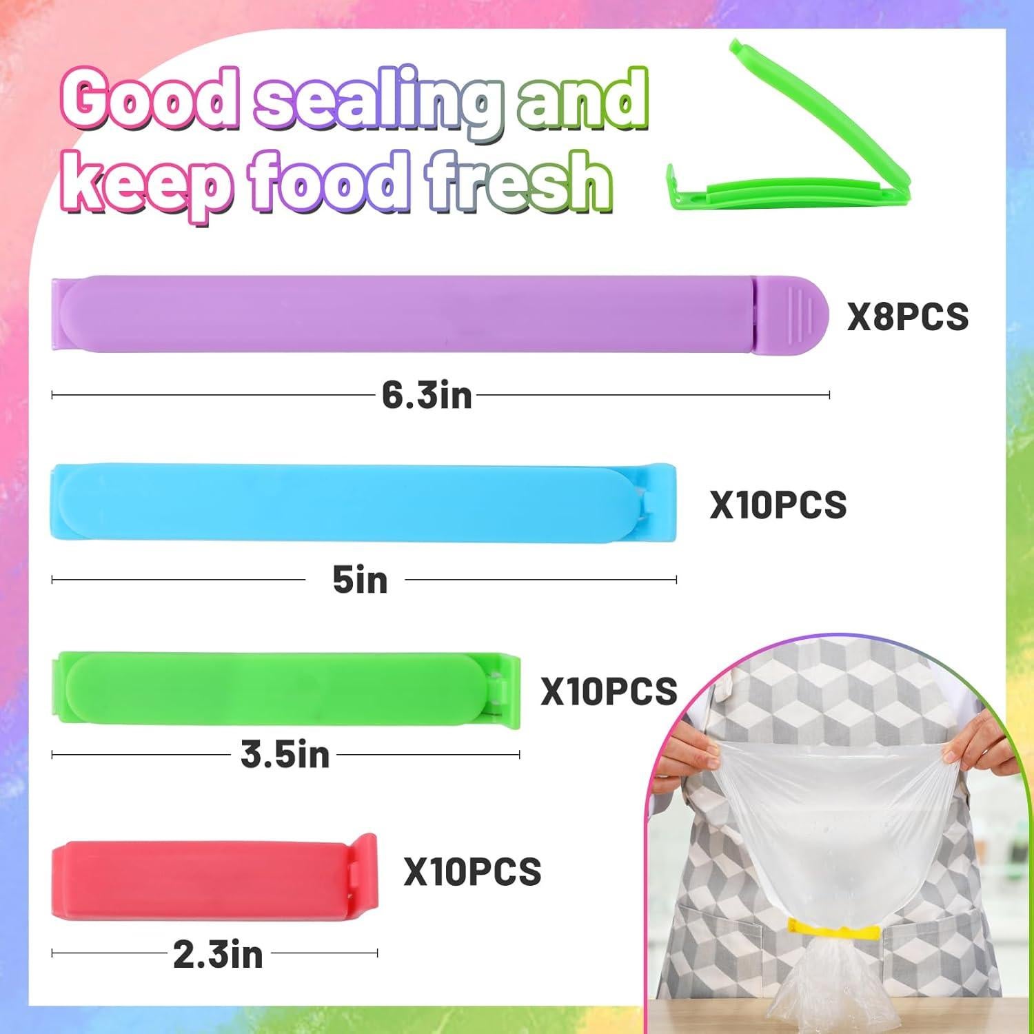 38 Clips de Sellado de Plástico ANPHSIN para Alimentos