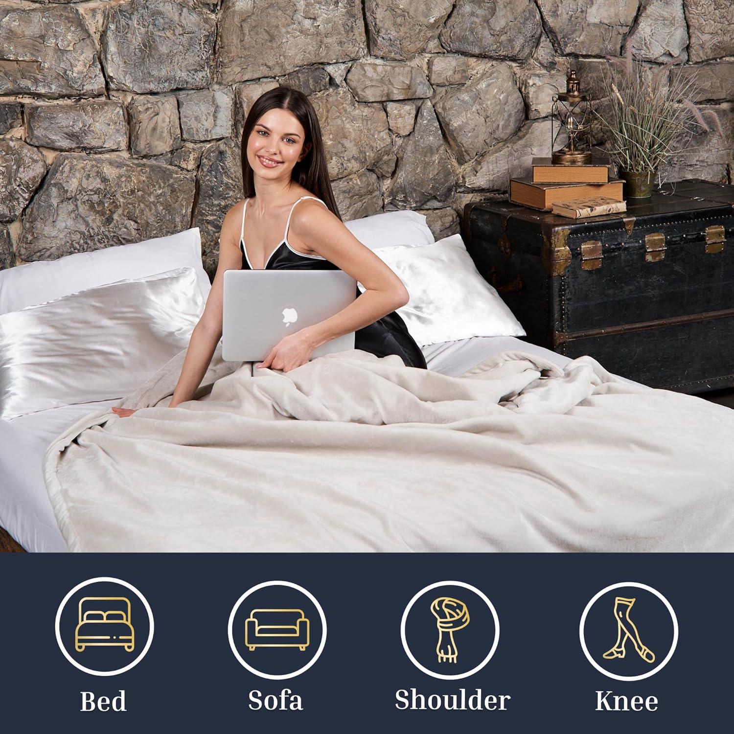 Manta eléctrica Melinora GT02 beige tamaño completo 10 niveles