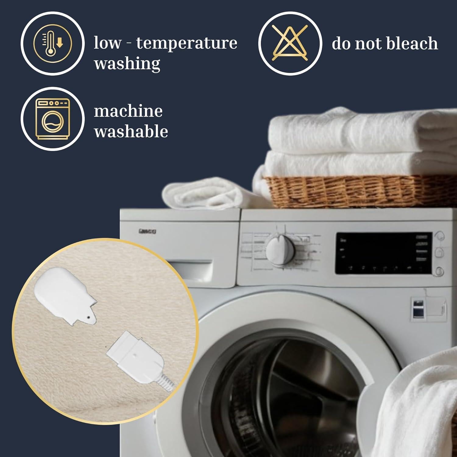 Manta eléctrica Melinora GT02 beige tamaño completo 10 niveles