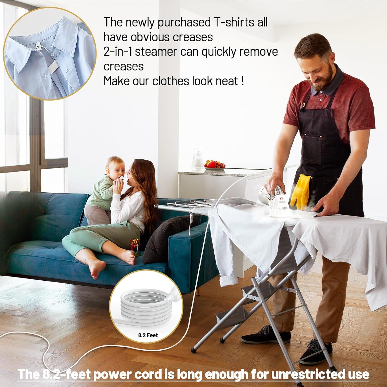 Vaporizador y Plancha 2 en 1 VAPTEC 1000W 250ml Blanco