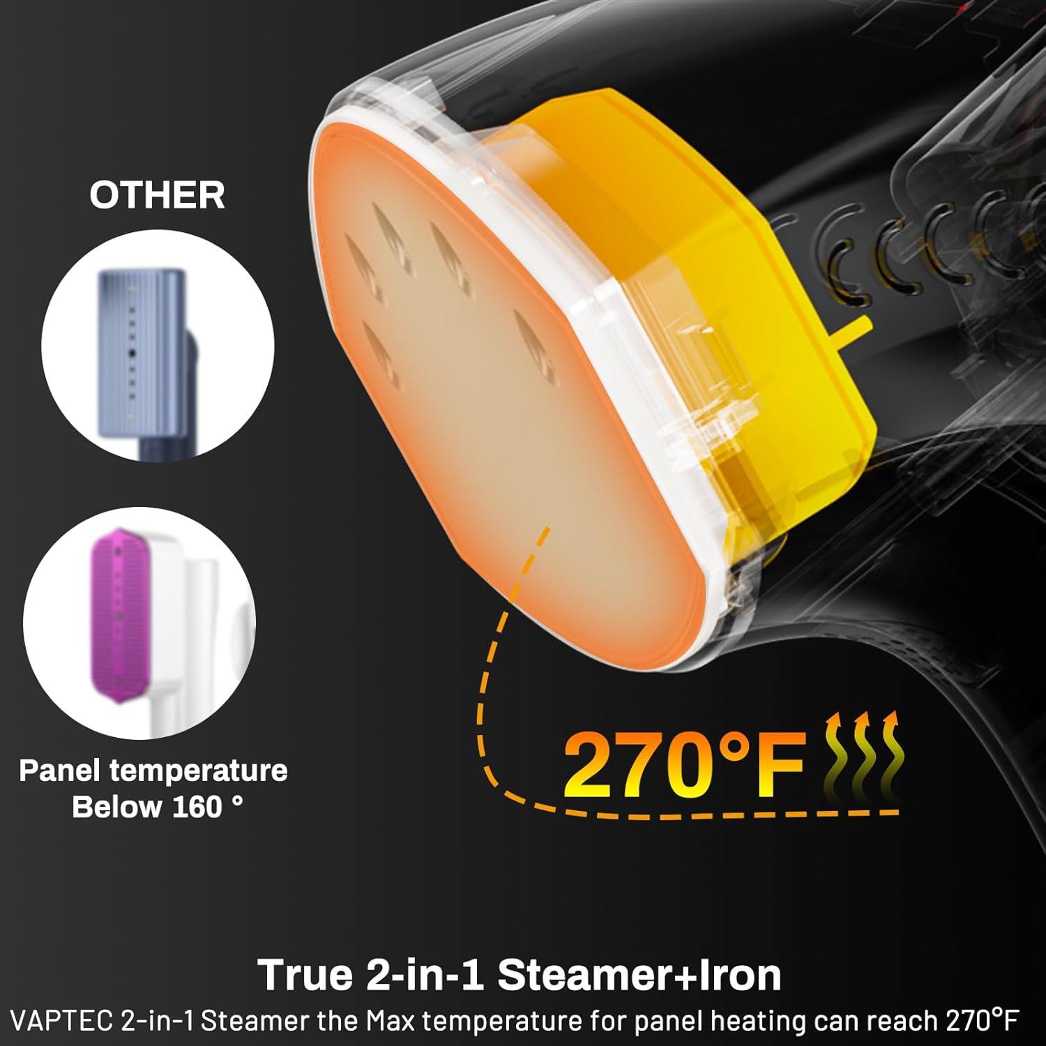 Vaporizador y Plancha 2 en 1 VAPTEC 1000W 250ml Blanco