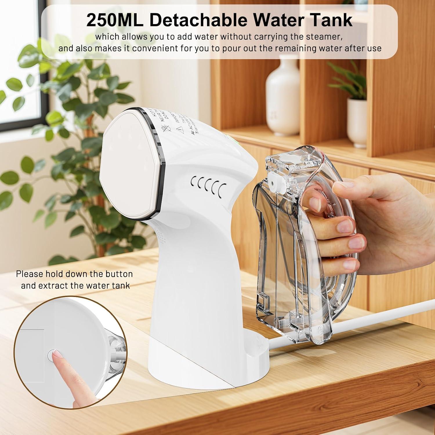 Vaporizador y Plancha 2 en 1 VAPTEC 1000W 250ml Blanco