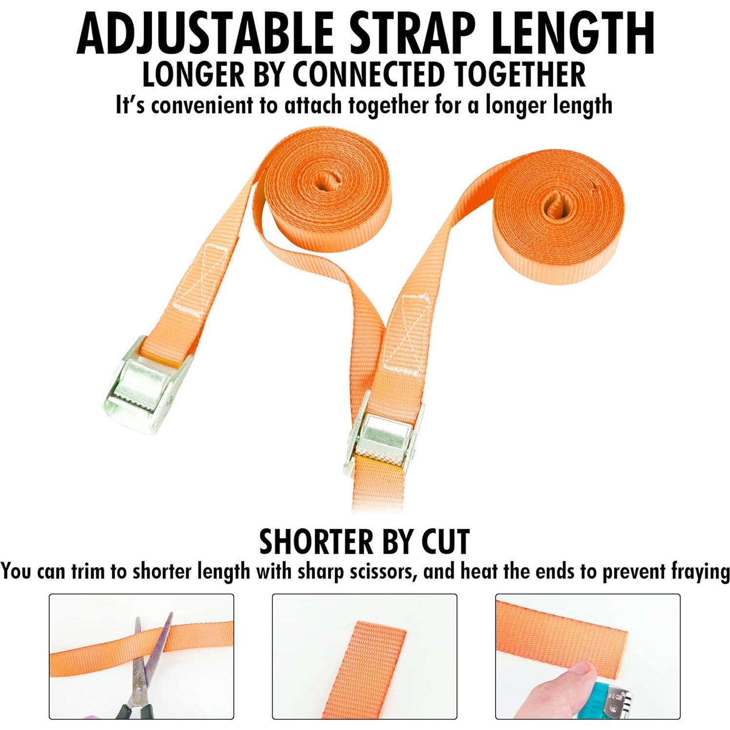 Correas de Amarre Cartman 2pk 3.05m Naranja 272kg