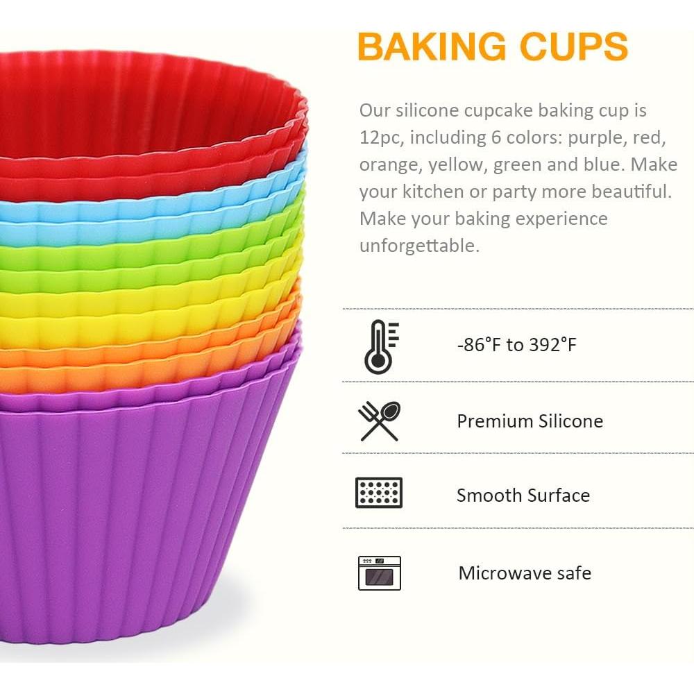 Tazas de Silicona Jumbo Reutilizables Pharamat 12 Piezas 9 cm