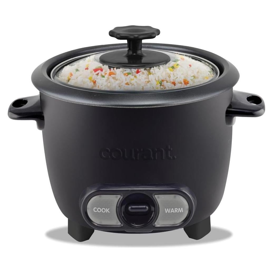 Cocedor de Arroz Courant 6 Tazas Antiadherente Negro