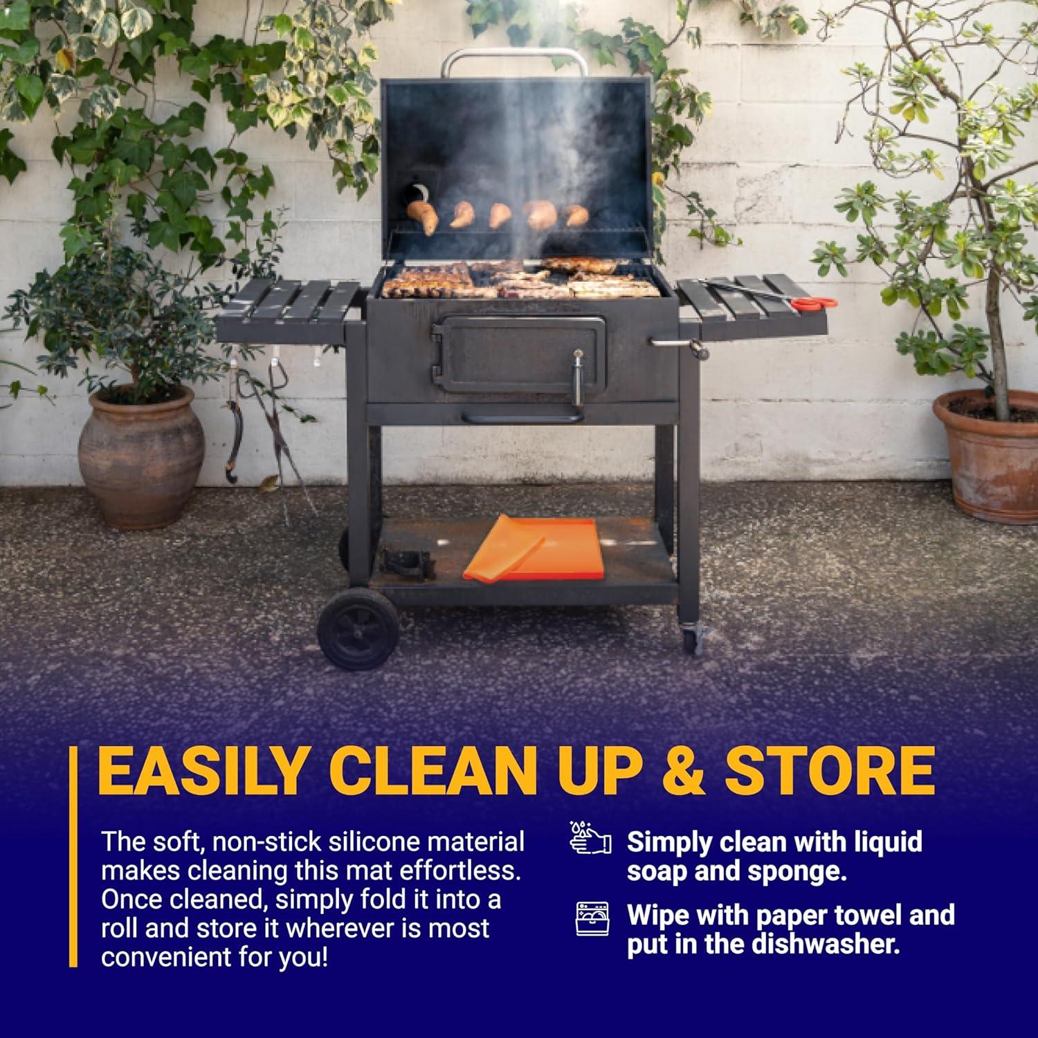 Alfombrilla de Silicona Blackstone 22" Naranja Grado Alimenticio