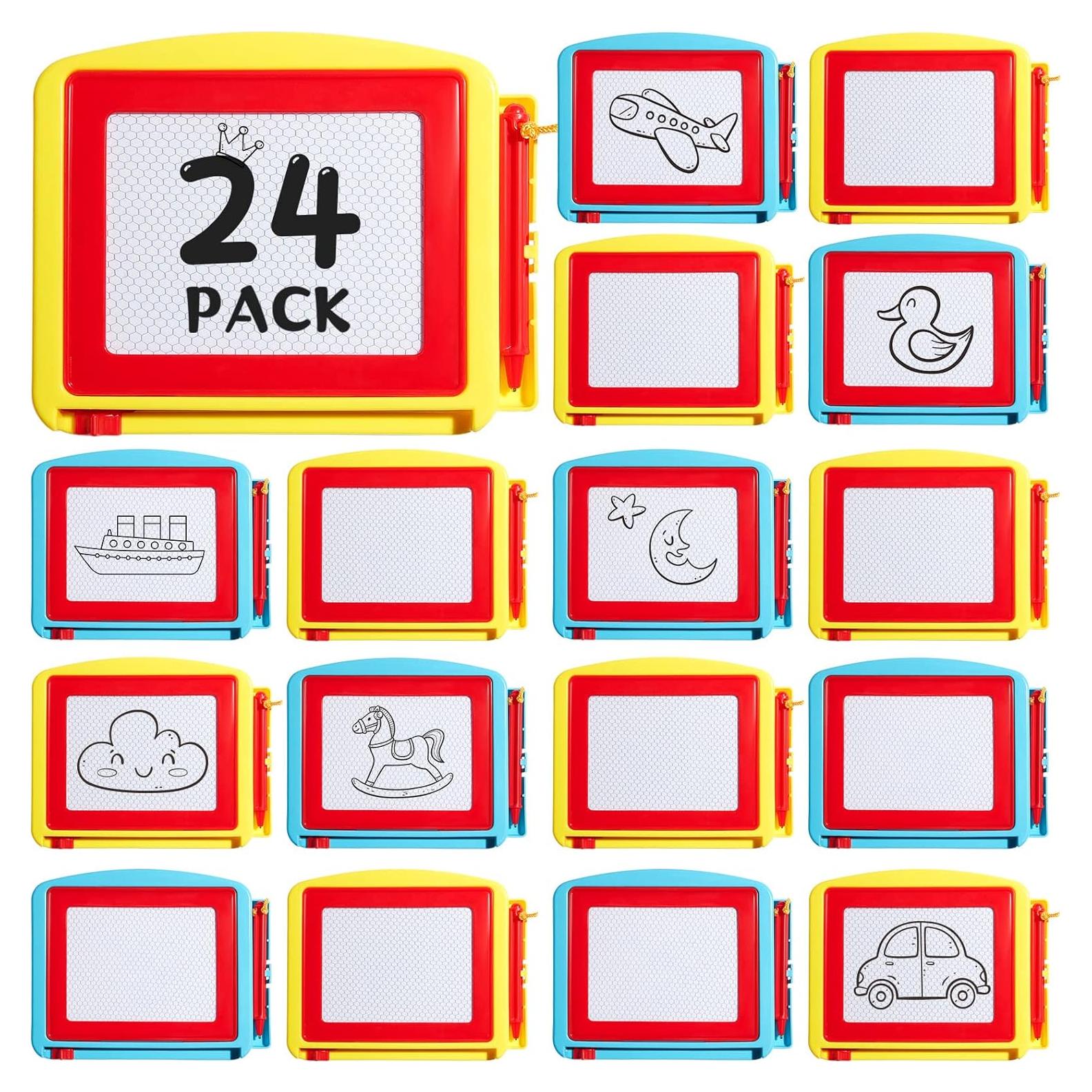 24 Mini Pizarras Magnéticas Tinlade 15x12 cm para Niños