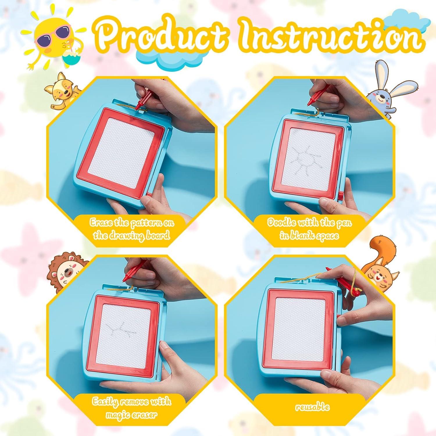 24 Mini Pizarras Magnéticas Tinlade 15x12 cm para Niños