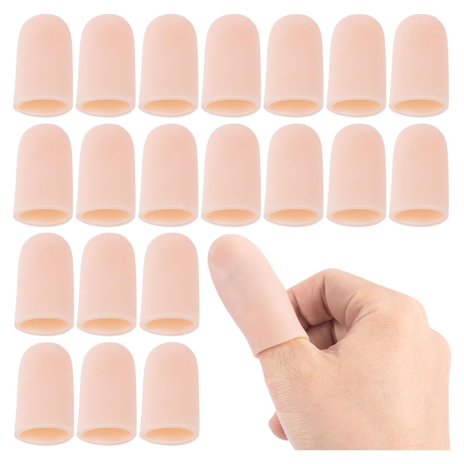 20 Protectores de Dedos de Gel Mxxipp - Silicona Nude