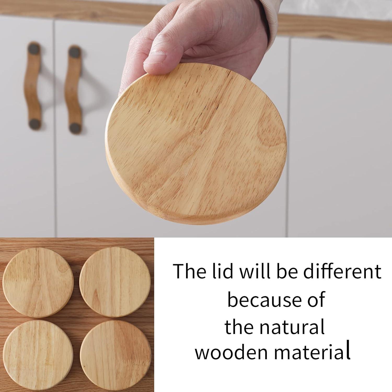 Conservador de Ajo ONTUBE de Cerámica con Tapa de Madera 11.43 cm