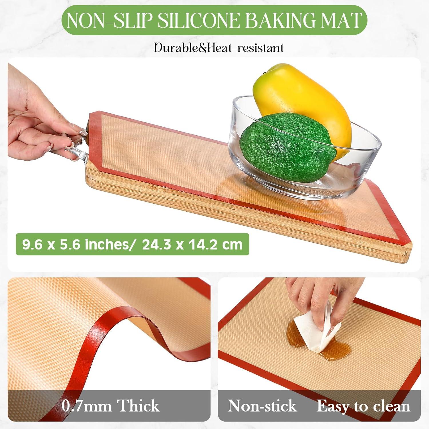 Alfombrillas de Silicona Baderke 2 Piezas para Hornear 24.3x14.2cm