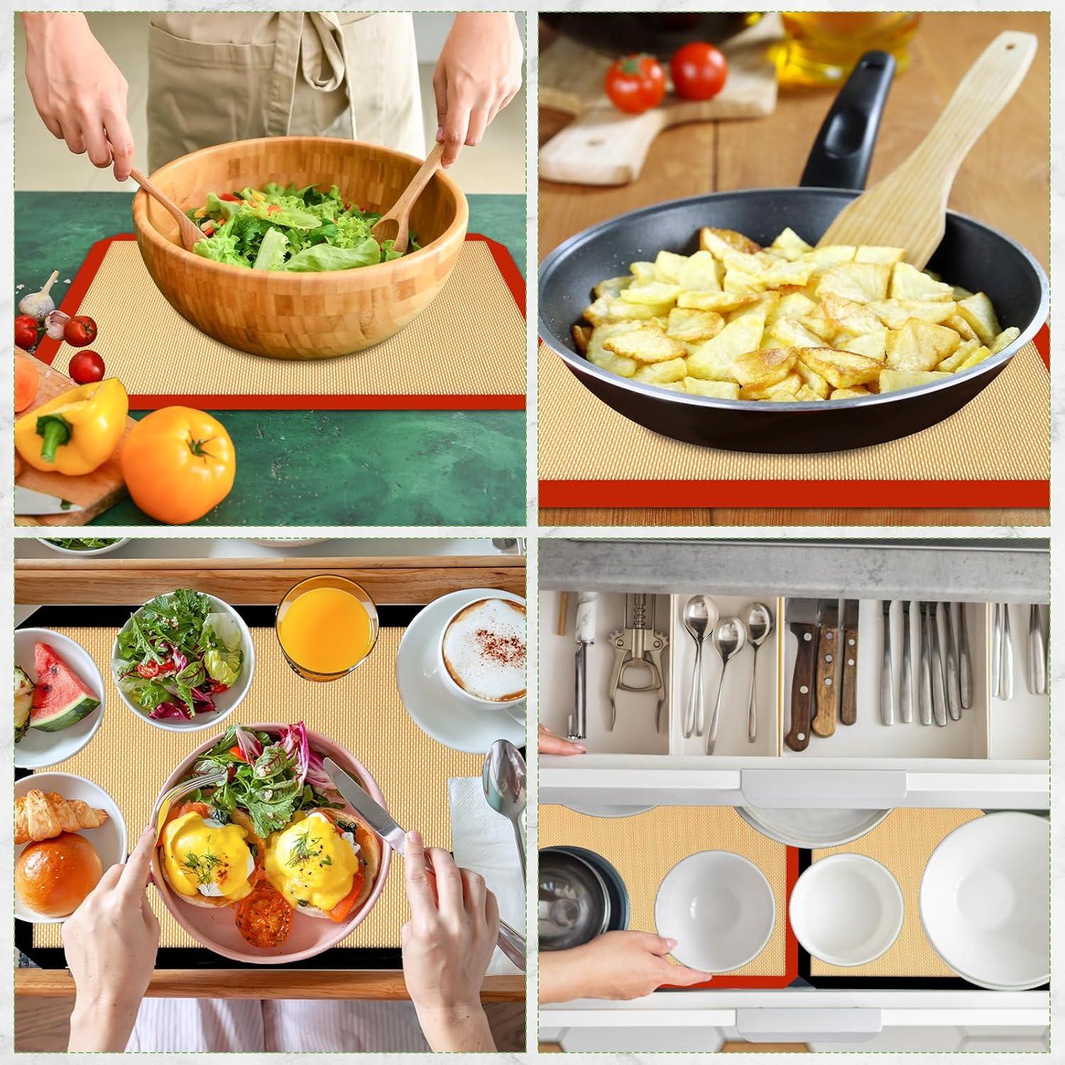 Alfombrillas de Silicona Baderke 2 Piezas para Hornear 24.3x14.2cm