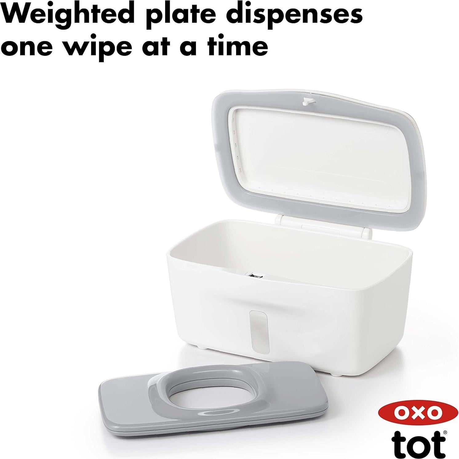 Estante de Secado OXO Tot + Dispensador de Toallitas Gris