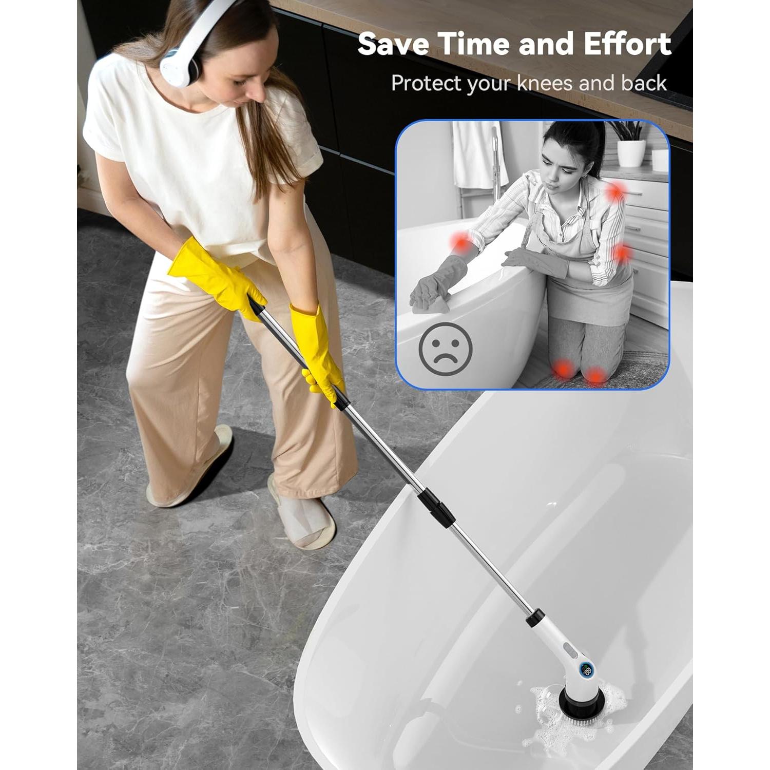 Limpiador Eléctrico PunaFlex A12 Inalámbrico con 7 Cepillos