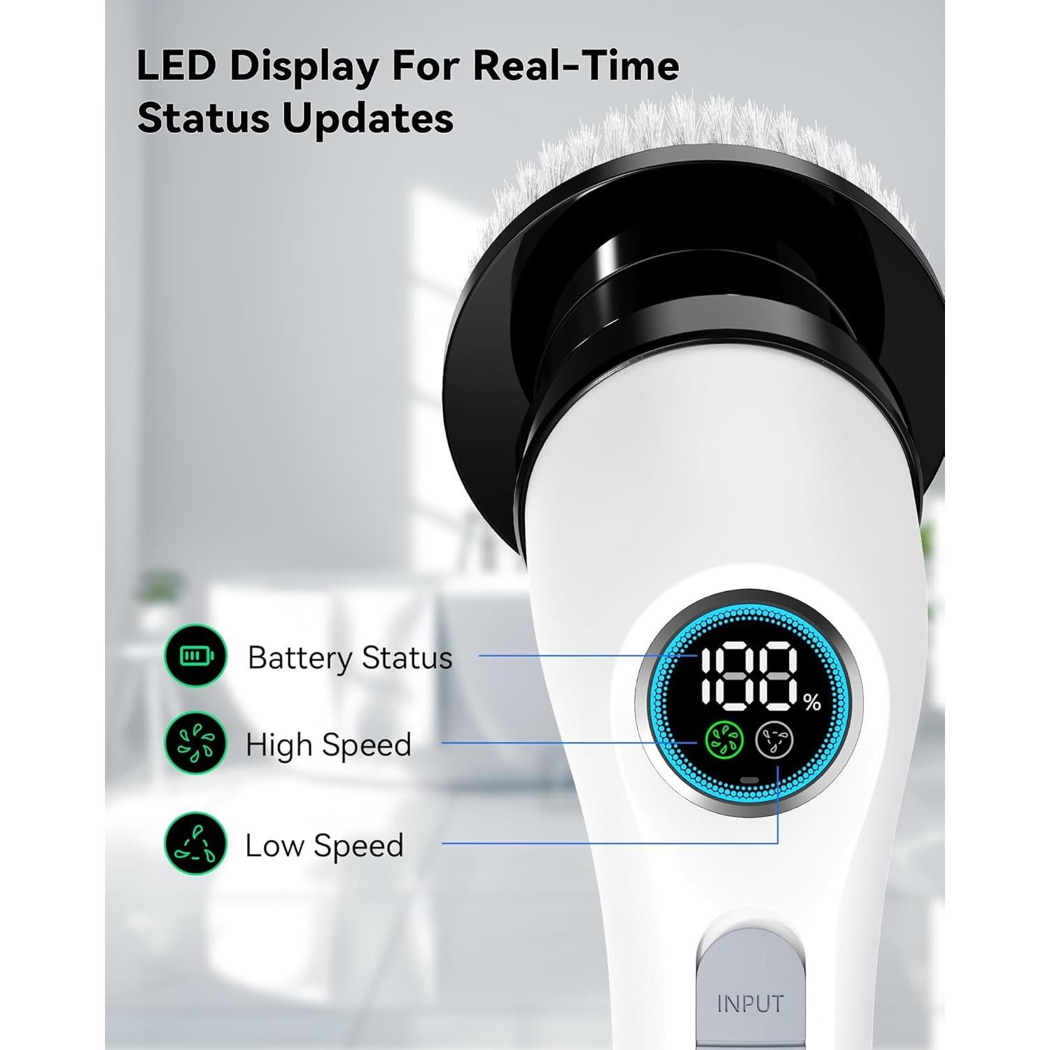 Limpiador Eléctrico PunaFlex A12 Inalámbrico con 7 Cepillos