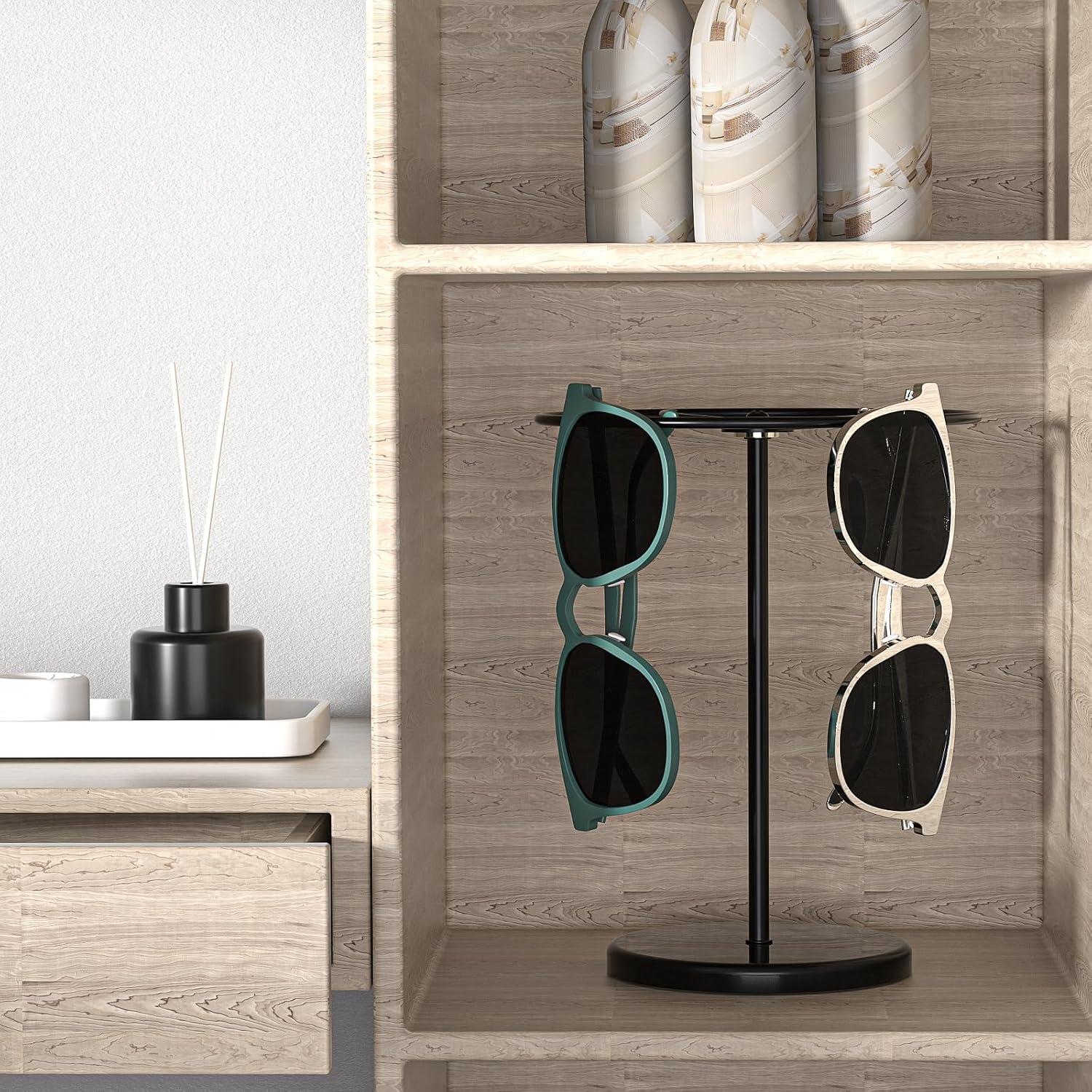 Organizador de Gafas de Sol Rotatorio 360° Justsoso Negro