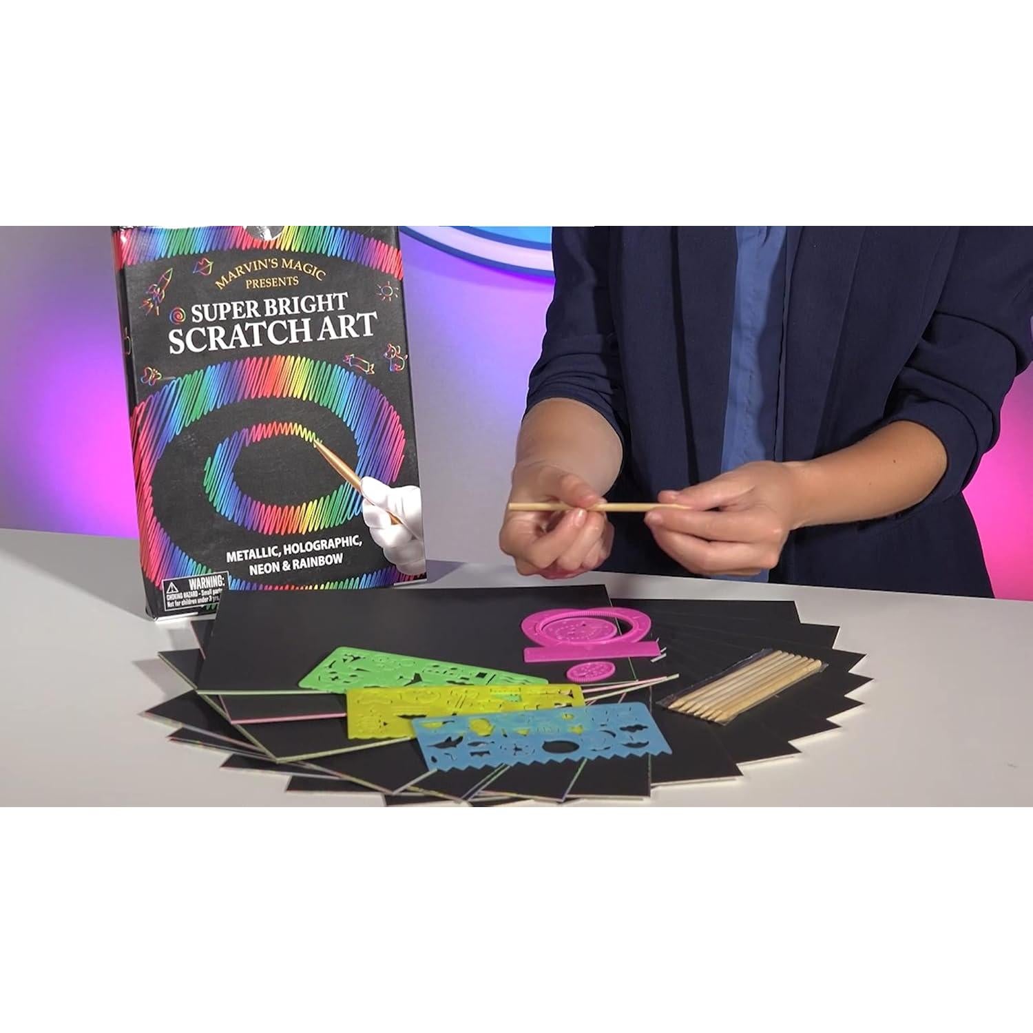 Arte de Rayado Mágico Marvin's Magic - 48 Tableros Arcoíris