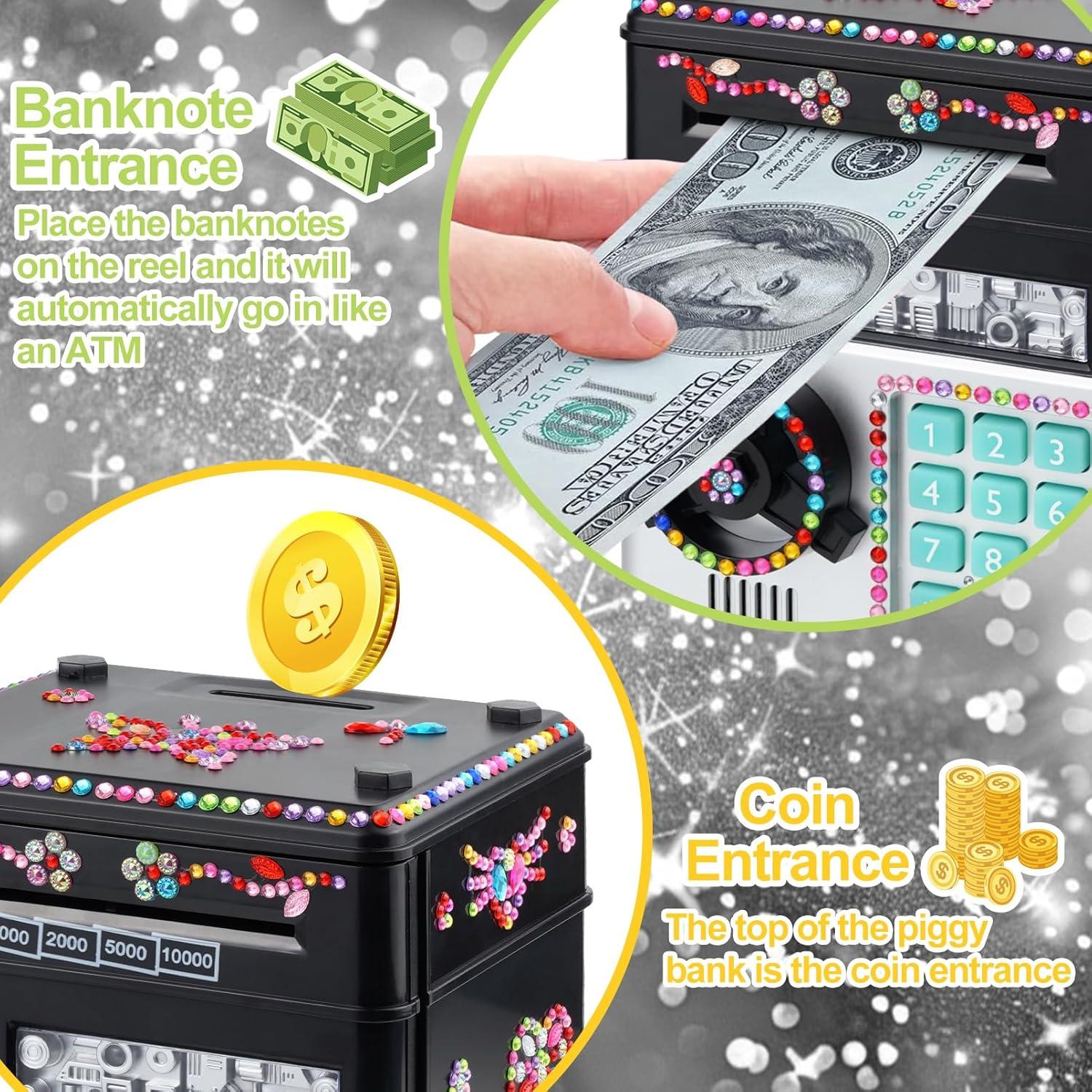 Hucha Electrónica para Niños Ranphykx con Cerradura y Pegatinas