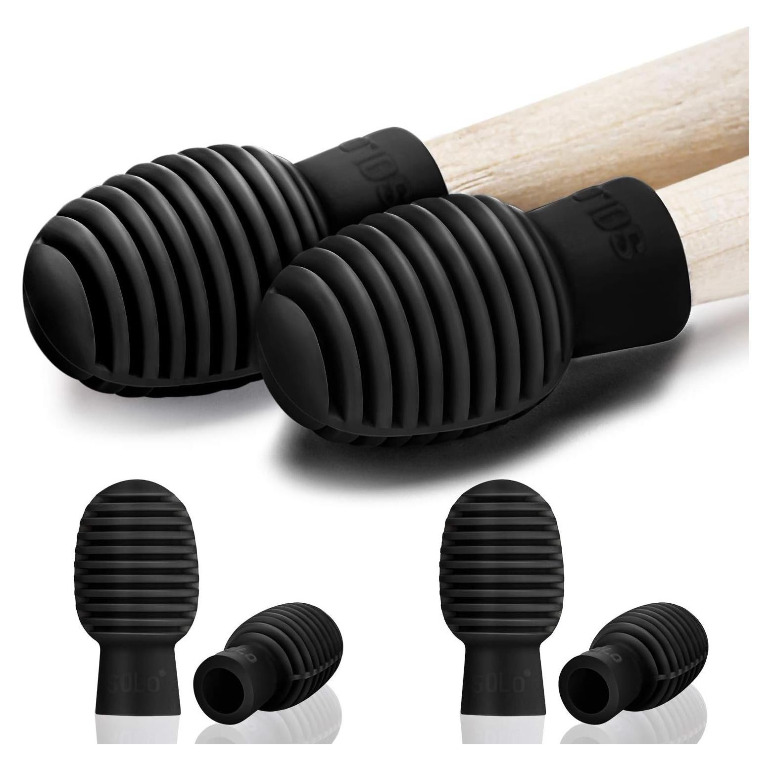 Silenciador de Batería Frienda - 4 Piezas Silicona Negra