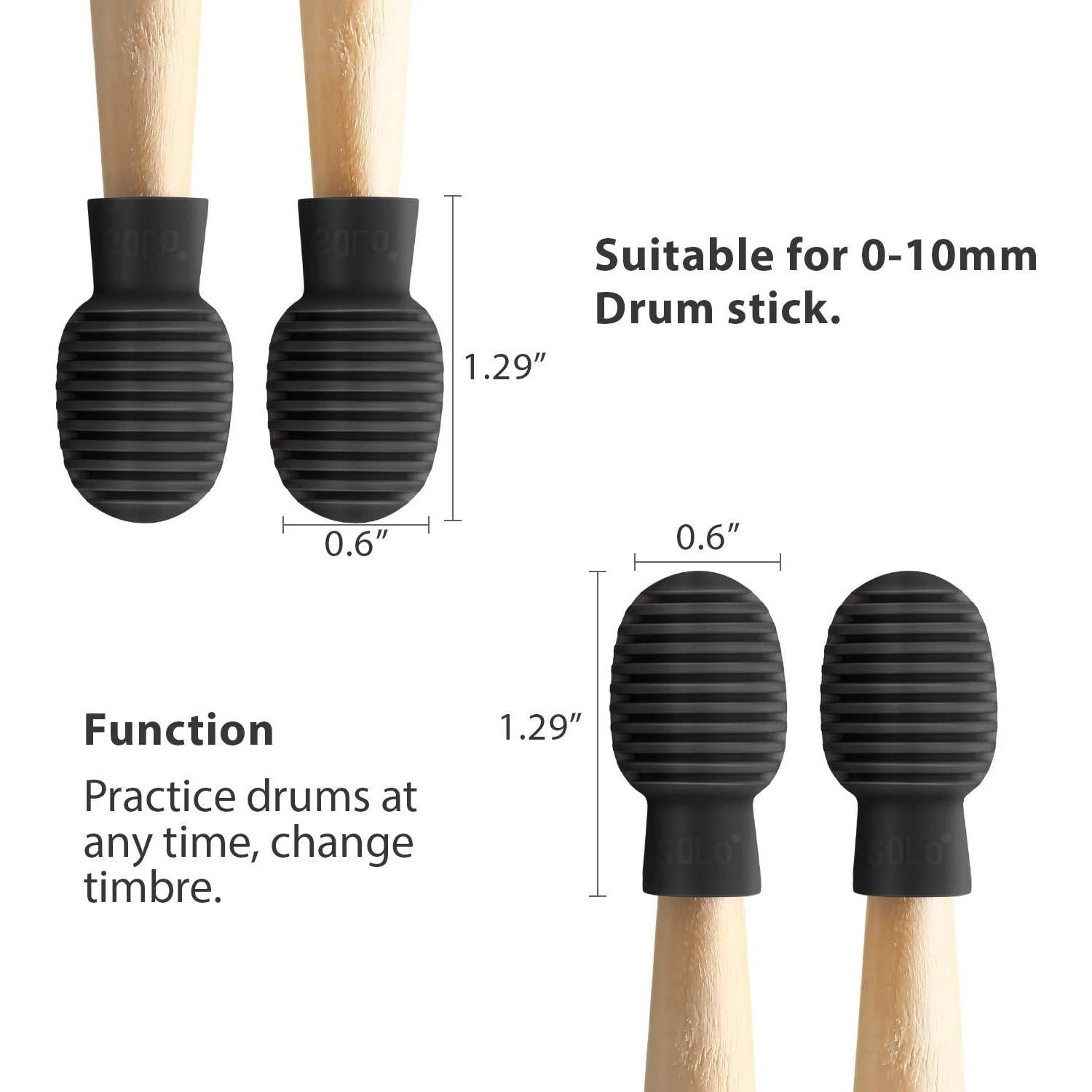 Silenciador de Batería Frienda - 4 Piezas Silicona Negra