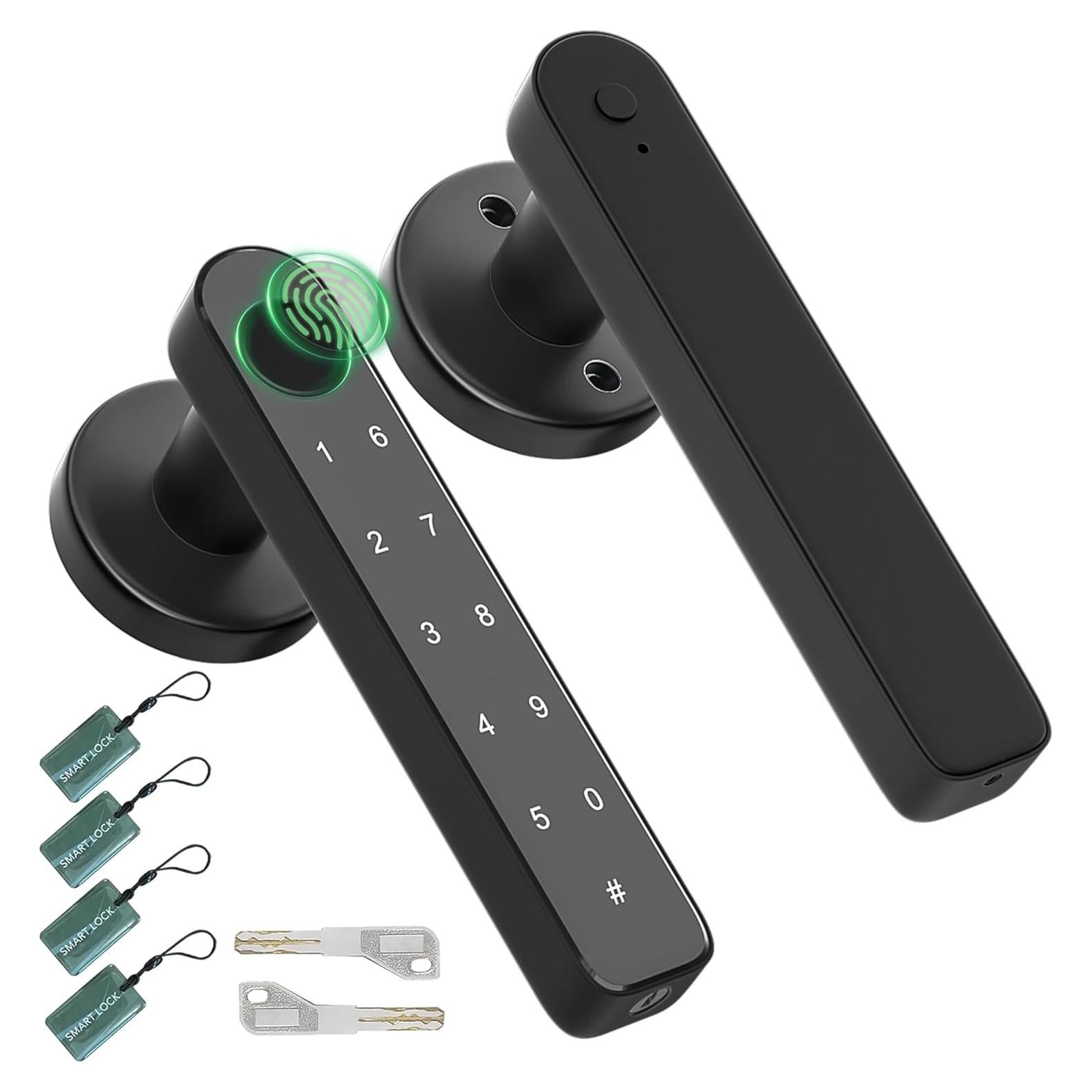 Cerradura Biométrica HEIXSMT Sin Llave Negra para Puerta