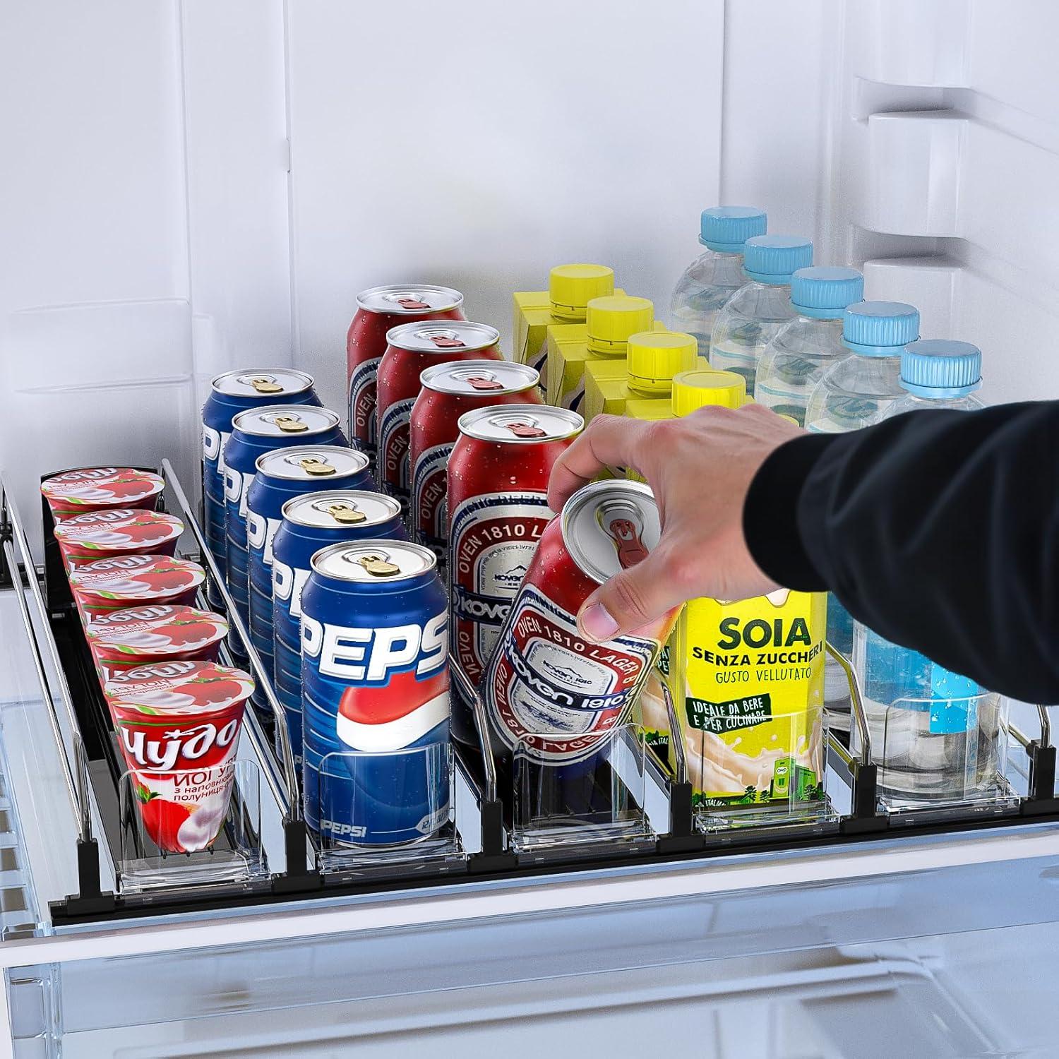 Dispensador de Latas de Soda Feverdes 5 Filas Negro Ajustable