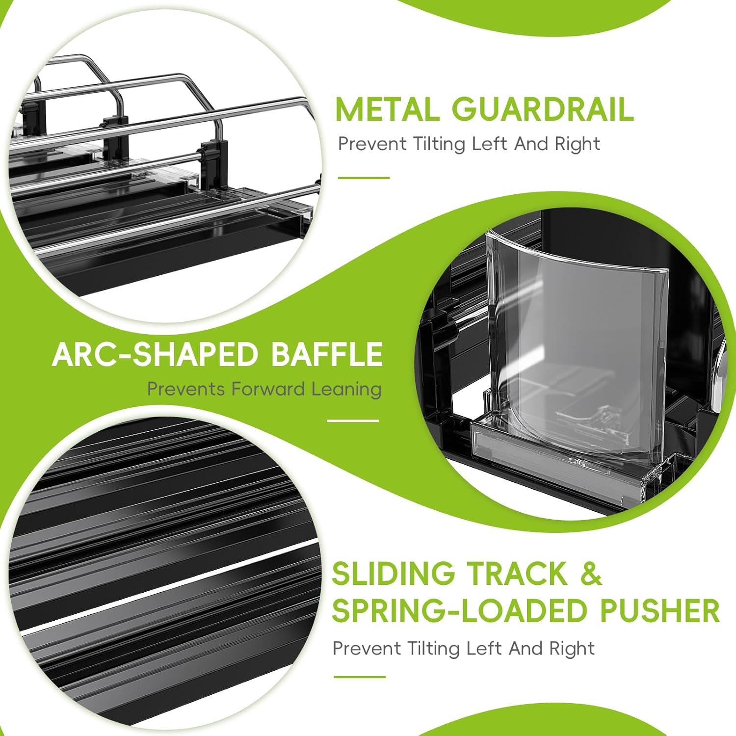 Dispensador de Latas de Soda Feverdes 5 Filas Negro Ajustable