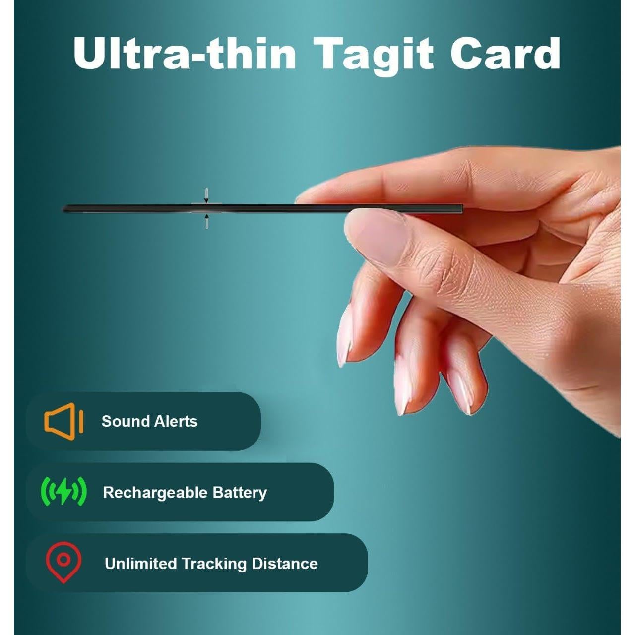 Rastreador de Cartera Tagit - Batería Recargable, iOS