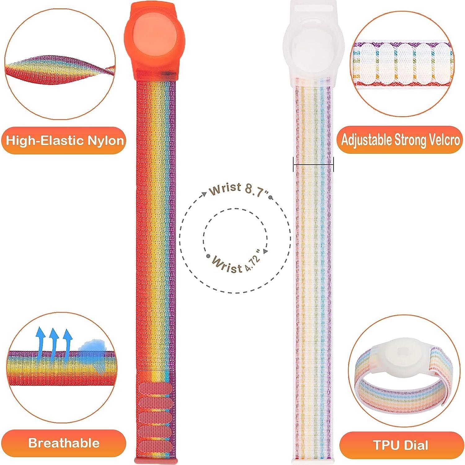 Paquete de 2 pulseras de nylon para AirTag JOIXXV - Ajustables