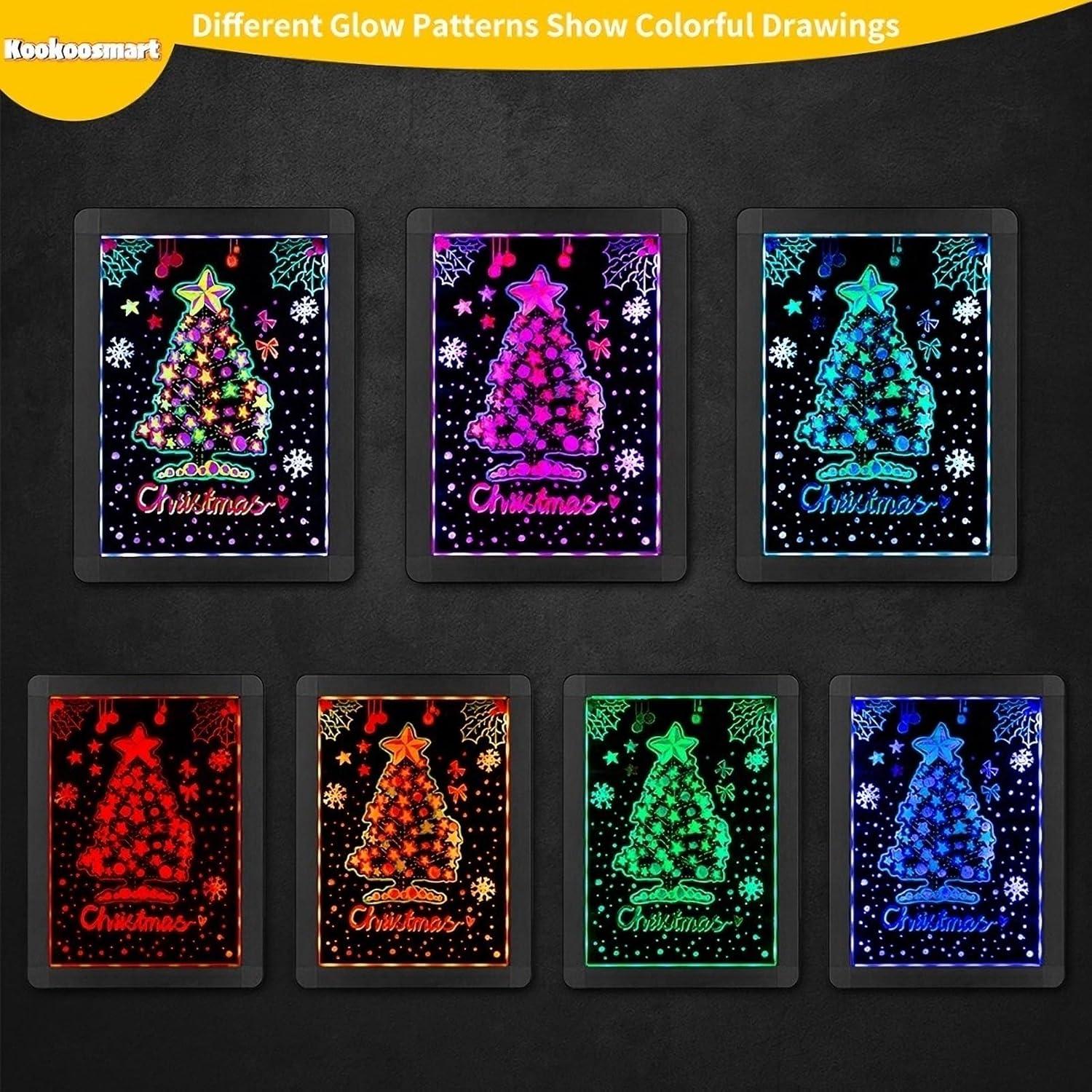 Tablero LED Kookoosmart 40x30 cm Borrable y Colorido