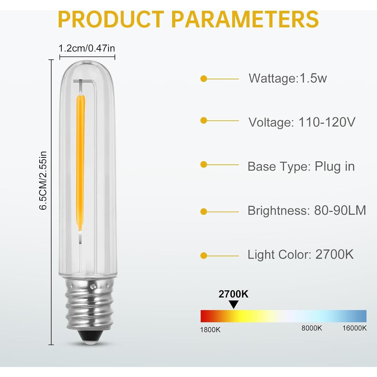 Bombilla LED DGE S14 Paquete de 4 a Prueba de Agua