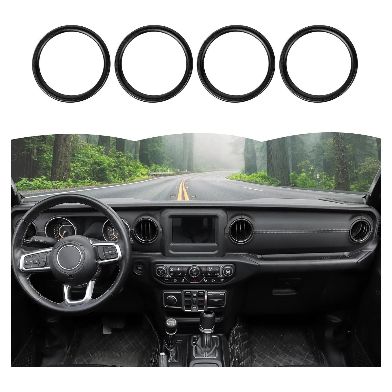 Cubierta de recorte Hoolcar para ventilación Jeep Wrangler 2018-2023