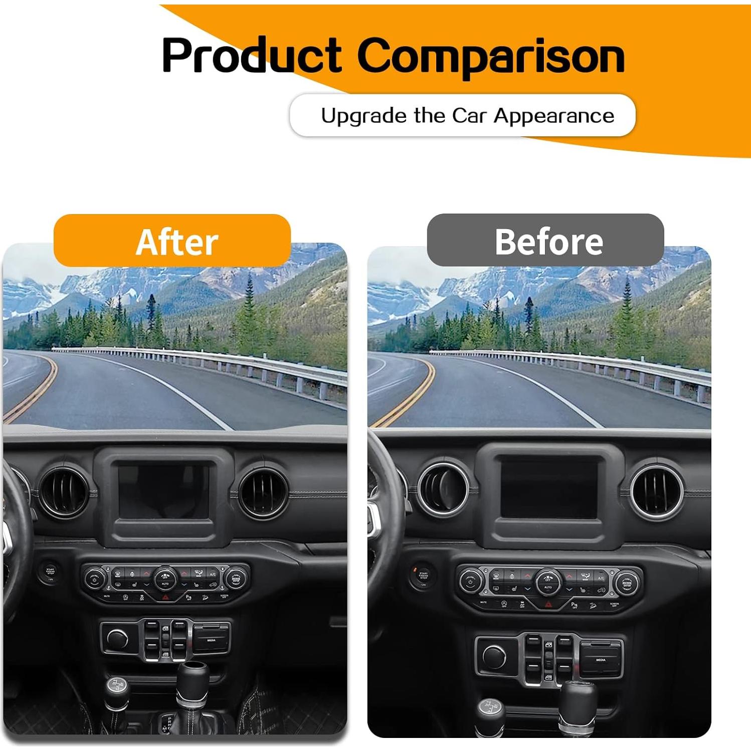 Cubierta de recorte Hoolcar para ventilación Jeep Wrangler 2018-2023